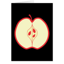 Half a Red Apple. Greeting Cards