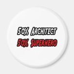 Half Architect Half Superhero Fridge Magnet