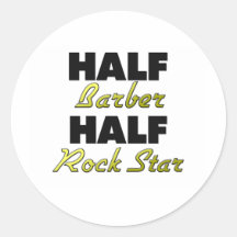 Half Barber Half Rock Star Stickers