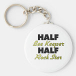 Half Bee Keeper Half Rock Star Keychain