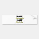 Half Cartoonist Half Rock Star Bumper Sticker