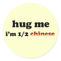 Half Chinese Round Sticker