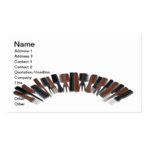 Half Circle of Combs Business Card Template
