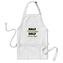 Half Dishwasher Half Rock Star Apron