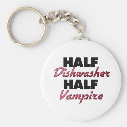 Half Dishwasher Half Vampire Key Chain