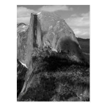 Half Dome Black and White Postcard