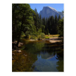 Half Dome In Yosemite River Post Card