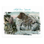Half Dome Painted Vintage Postcard