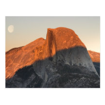 Half Dome Sunset and Moonrise, Yosemite... Post Card