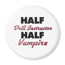 Half Drill Instructor Half Vampire Fridge Magnets