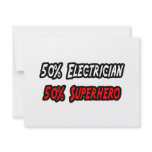 Half Electrician Half Superhero invitations