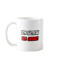 Half Electrician...Half Superhero Coffee Mugs