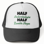 Half Endocrinologist Half Zombie Slayer hats