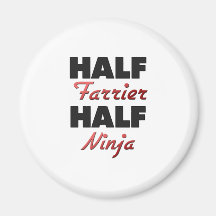 Half Farrier Half Ninja Fridge Magnet