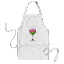 Half full glass of poison. aprons