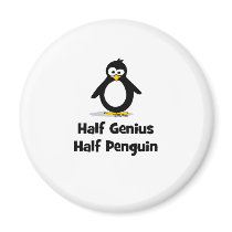 Half Genius Half Penguin Magnets