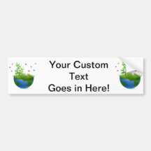 half globe grass butterflies.png bumper sticker