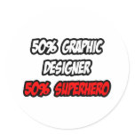 Half Graphic Designer...Half Superhero Sticker