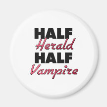 Half Herald Half Vampire Fridge Magnets
