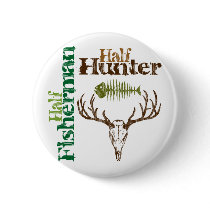 Half Hunter Half Fisherman Pins