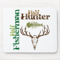 Half Hunter Half Fisherman Mouse Pads