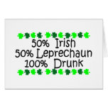 Half Irish Leprechaun Drunk Greeting Card