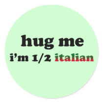 Half Italian Round Sticker