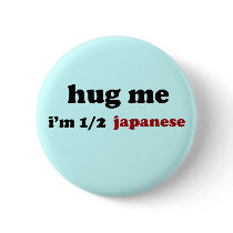 Half Japanese Pinback Button