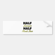 Half Lawyer Half Rock Star Bumper Stickers