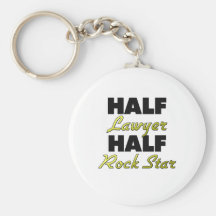 Half Lawyer Half Rock Star Keychain