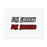 Half Librarian Half Superhero postcards