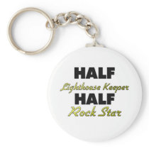 Half Lighthouse Keeper Half Rock Star Keychain