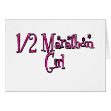 Half Marathon Girl Greeting Card
