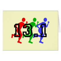 Half marathon running card