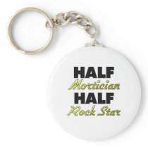 Half Mortician Half Rock Star Key Chains