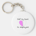 Half My Heart Is Deployed Key Chains