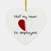 Half My Heart Is Deployed Ornaments