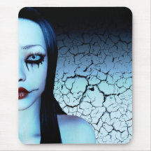 Half Of Me Goth Art Mousepad