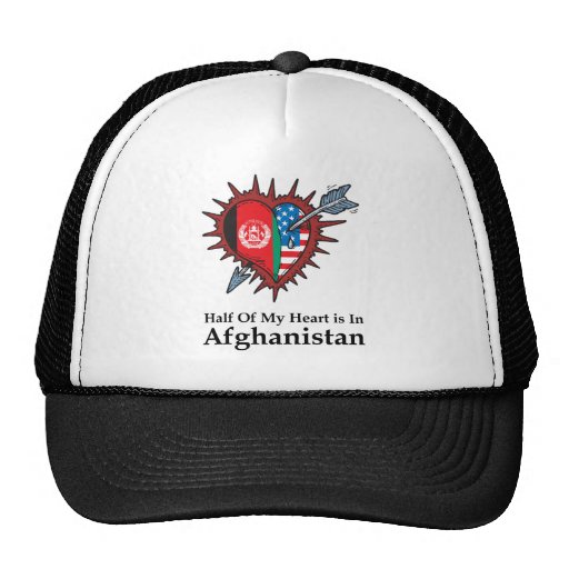 Half Of My Heart Is In Afghanistan Trucker Hats