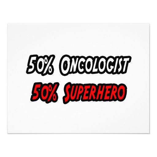 Half Oncologist Half Superhero Personalized Invitation