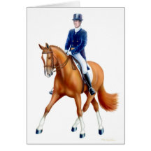 Half Pass Dressage Horse Card