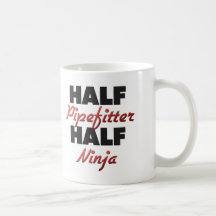 Half Pipefitter Half Ninja Coffee Mug
