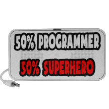 Half Programmer ... Half Superhero Notebook Speaker