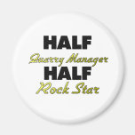 Half Quarry Manager Half Rock Star Magnet