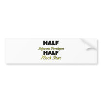 Half Software Developer Half Rock Star Bumper Sticker