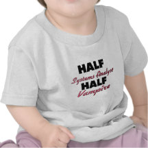 Half Systems Analyst Half Vampire T Shirts