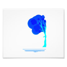 half tree blue graphic.png photographic print