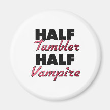 Half Tumbler Half Vampire Fridge Magnets