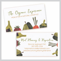 half veggies fruits cooking catering business c... business card