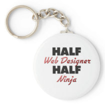 Half Web Designer Half Ninja Key Chains